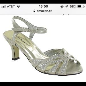 Silver Bling Rhinestone Pump Prom Wedding Heels